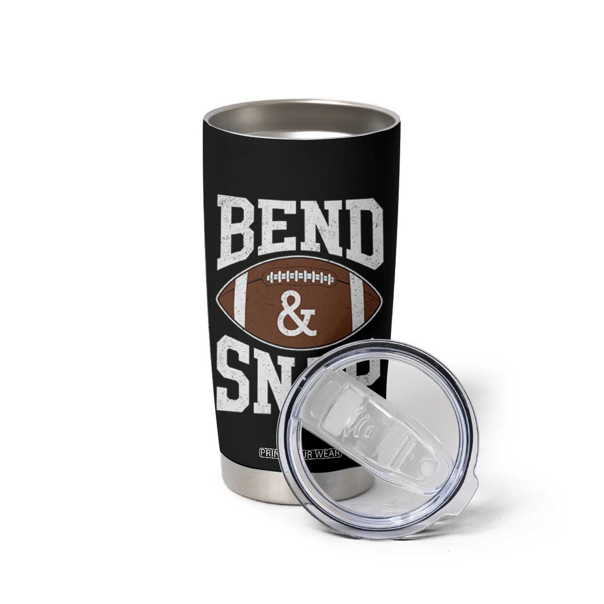 Funny Football Bend And Snap Tumbler Cup Game Day Touchdown Season