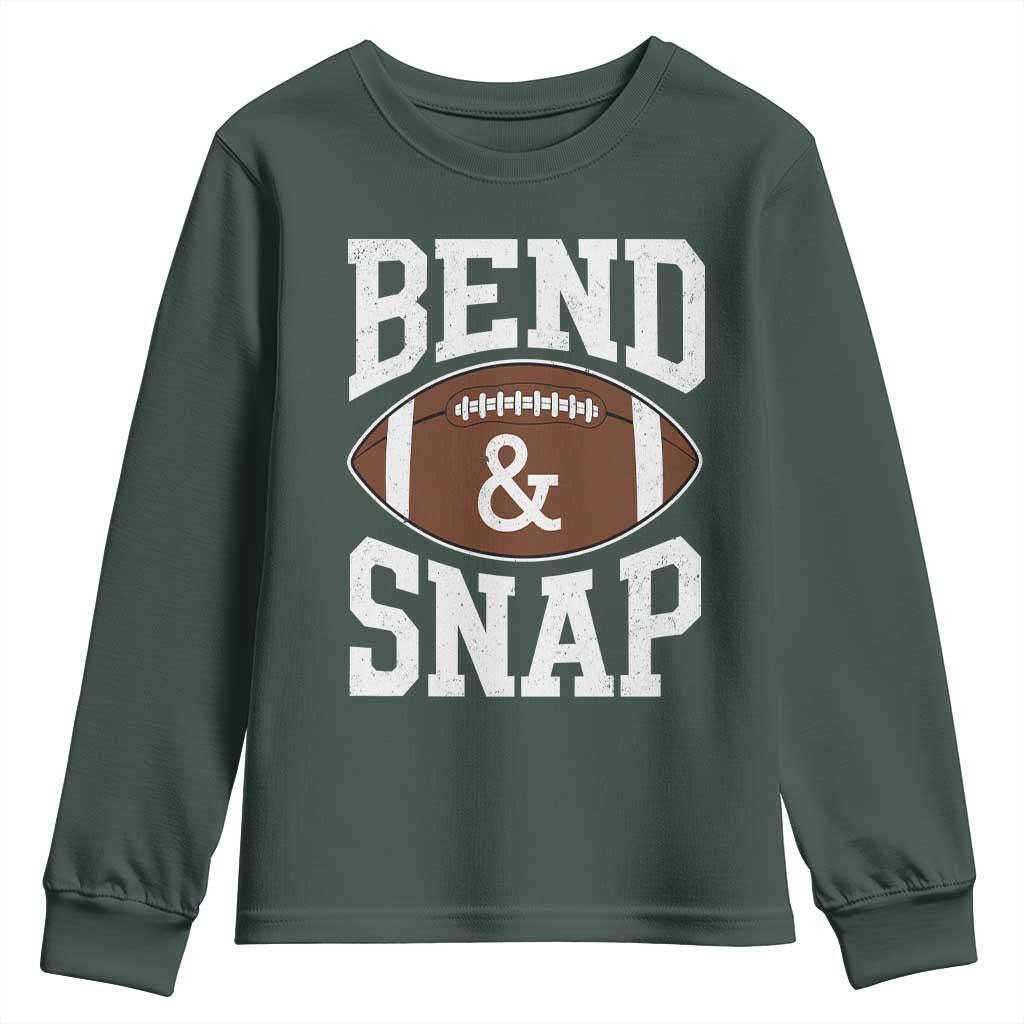 Funny Football Bend And Snap Youth Sweatshirt Game Day Touchdown Season