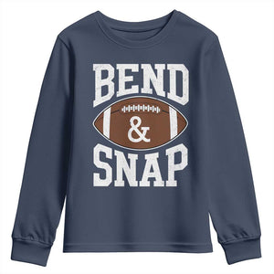 Funny Football Bend And Snap Youth Sweatshirt Game Day Touchdown Season