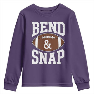 Funny Football Bend And Snap Youth Sweatshirt Game Day Touchdown Season