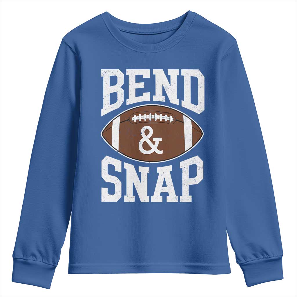 Funny Football Bend And Snap Youth Sweatshirt Game Day Touchdown Season