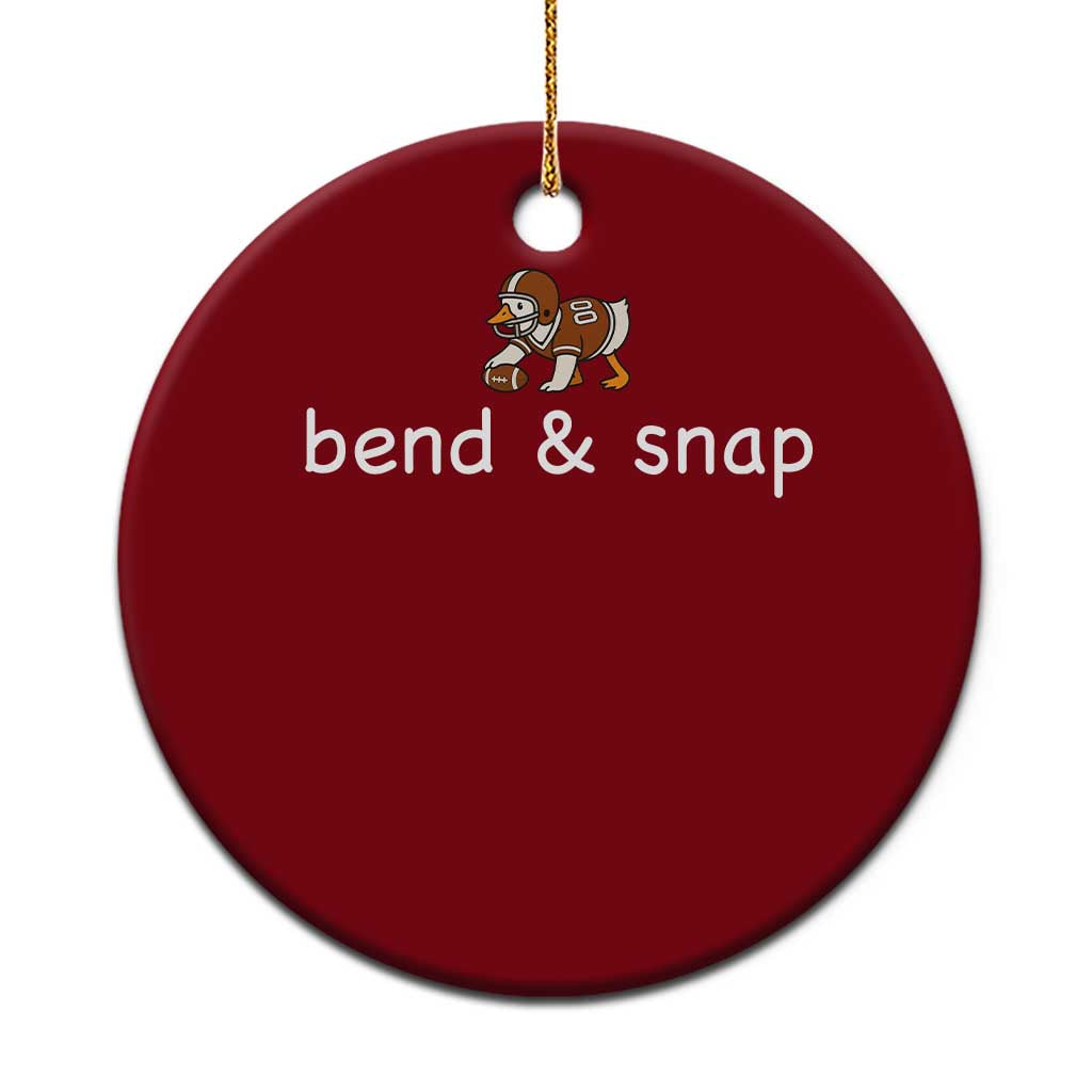 Funny American Football Goose Ceramic Ornament Bend And Snap Touchdown Season
