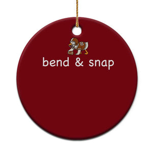 Funny American Football Goose Ceramic Ornament Bend And Snap Touchdown Season