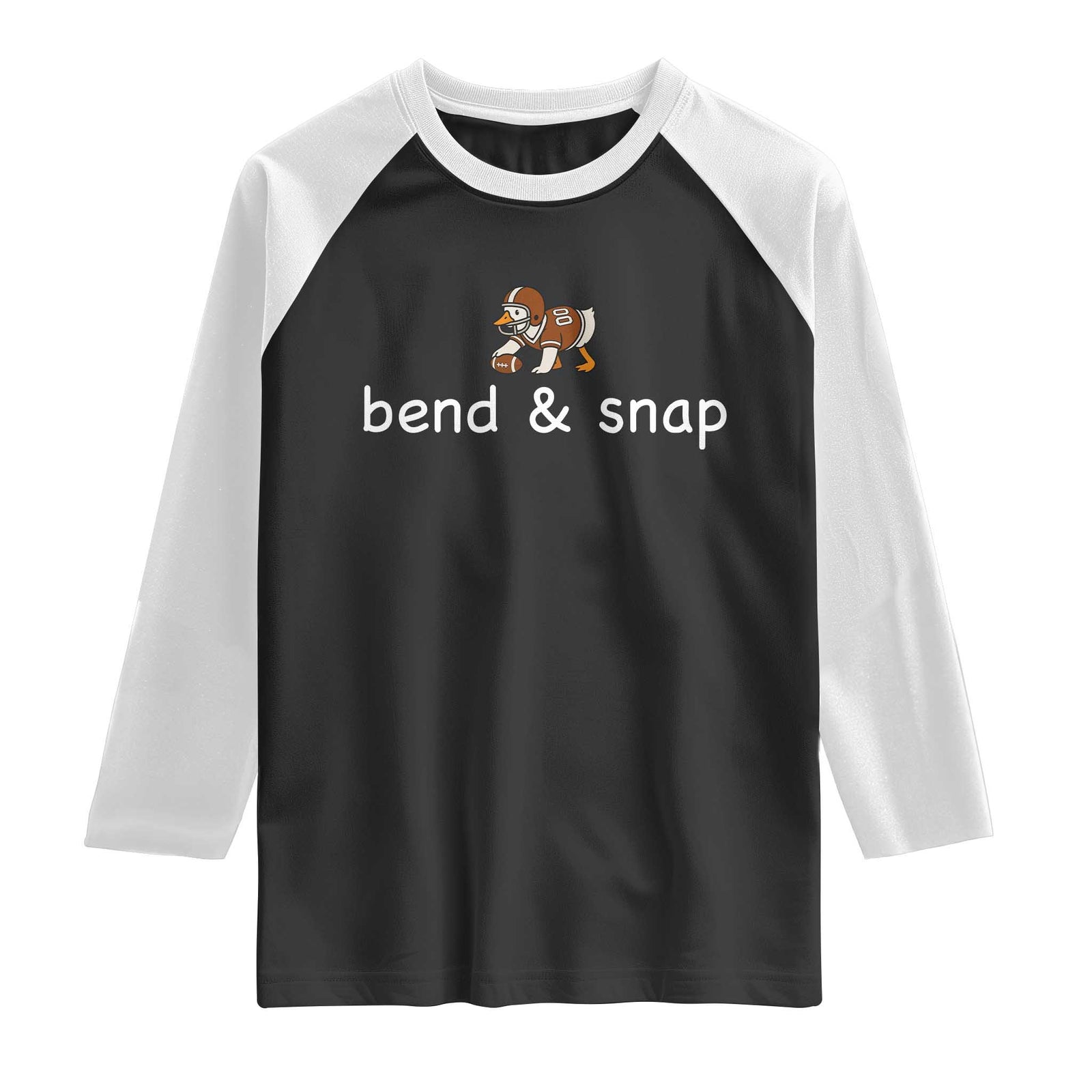 Funny American Football Goose Raglan Shirt Bend And Snap Touchdown Season