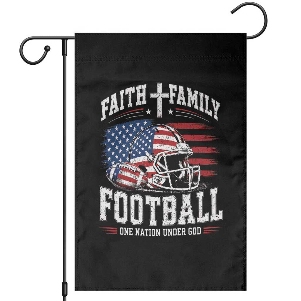 Patriotic Christian Football Garden Flag Faith Family Football One Nation Under God Vintage American Flag