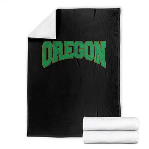 Oregon Sports Throwback Design Jersey Style Throw Blanket