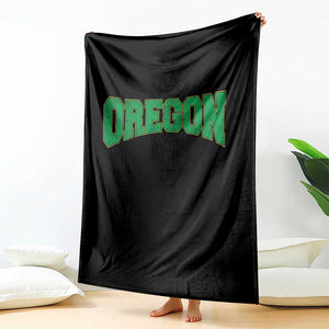 Oregon Sports Throwback Design Jersey Style Throw Blanket