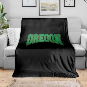 Oregon Sports Throwback Design Jersey Style Throw Blanket