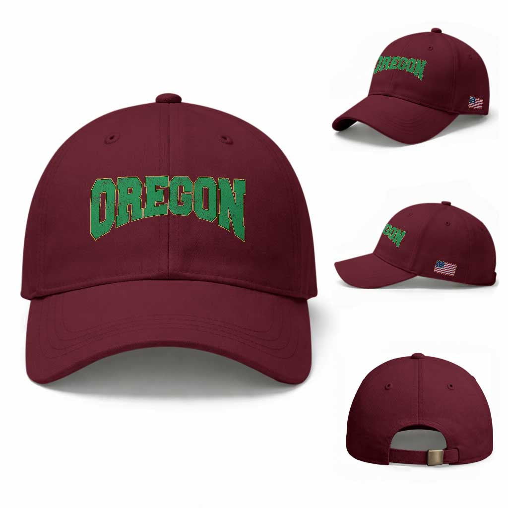 Oregon Sports Throwback Design Jersey Style Baseball Cap