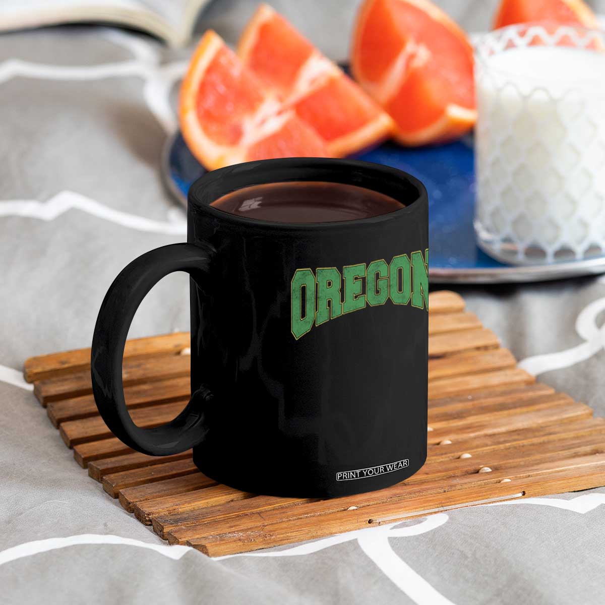 Oregon Sports Throwback Design Jersey Style Coffee Mug