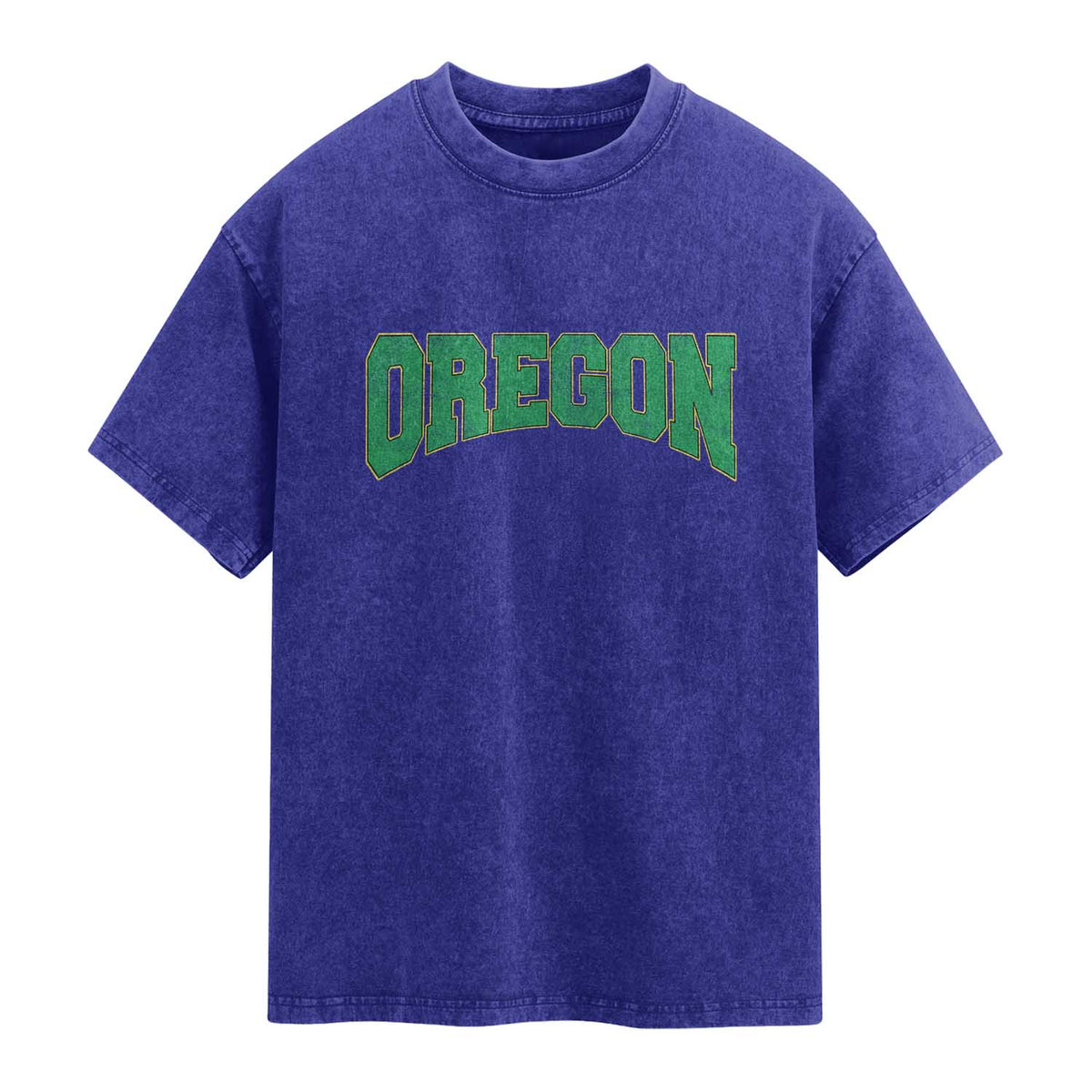 Oregon Sports Throwback Design Jersey Style Washed Cotton T-Shirt