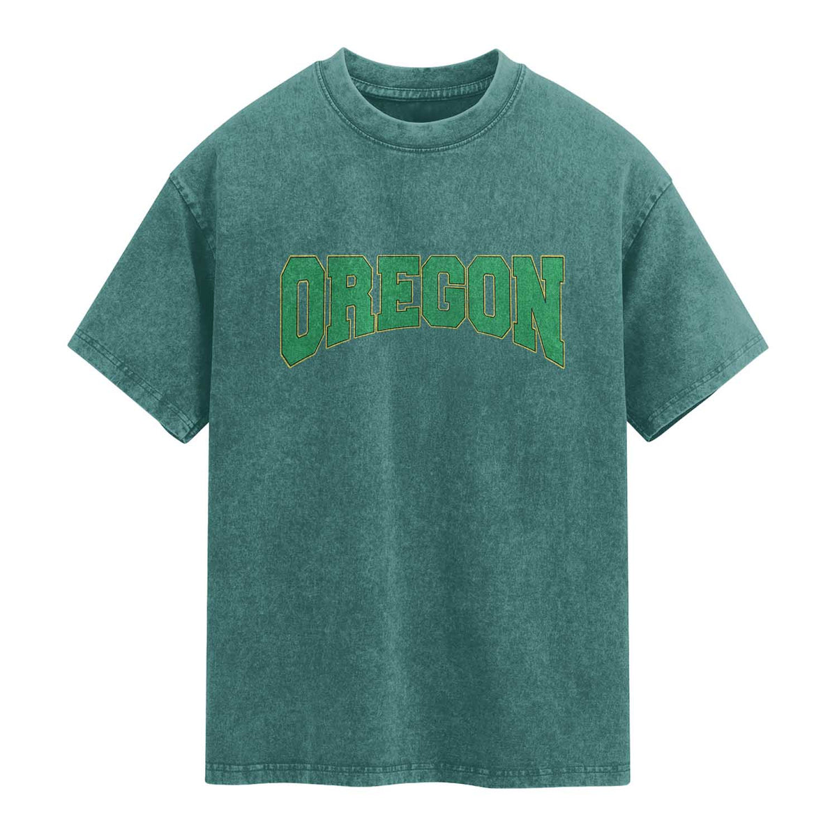 Oregon Sports Throwback Design Jersey Style Washed Cotton T-Shirt