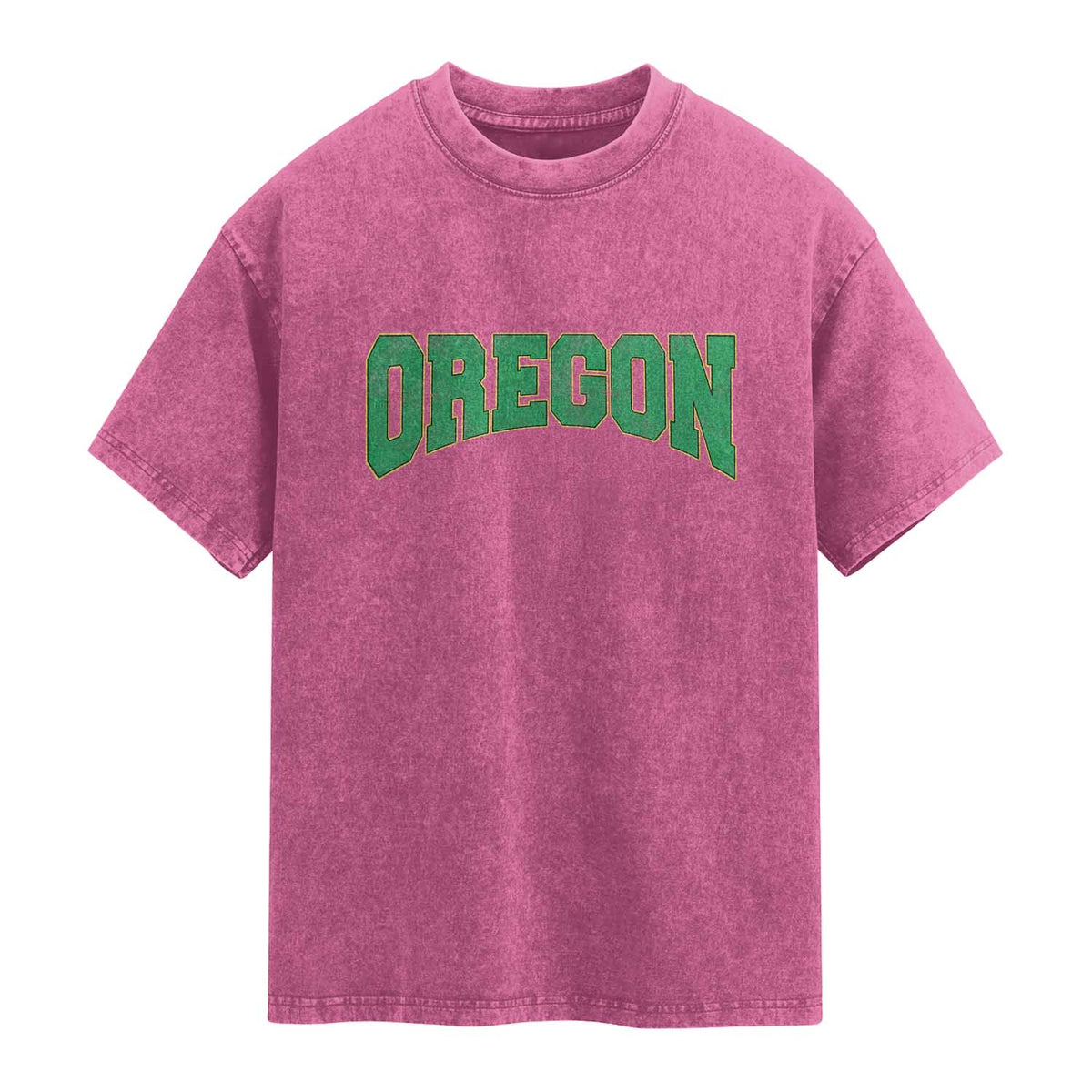 Oregon Sports Throwback Design Jersey Style Washed Cotton T-Shirt
