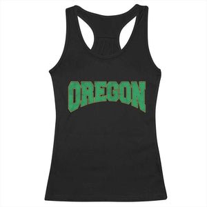 Oregon Sports Throwback Design Jersey Style Racerback Tank Top