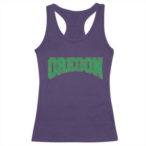 Oregon Sports Throwback Design Jersey Style Racerback Tank Top