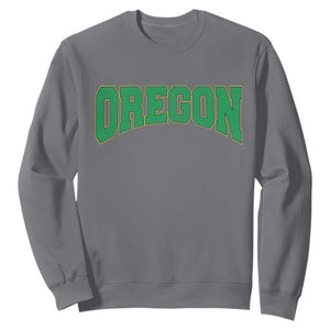 Oregon Sports Throwback Design Jersey Style Sweatshirt