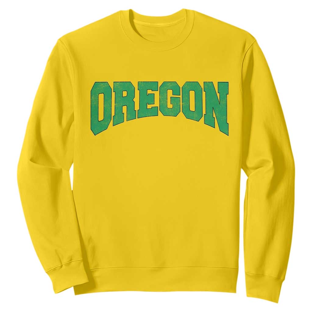 Oregon Sports Throwback Design Jersey Style Sweatshirt