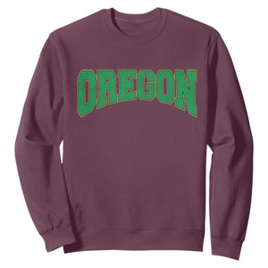 Oregon Sports Throwback Design Jersey Style Sweatshirt
