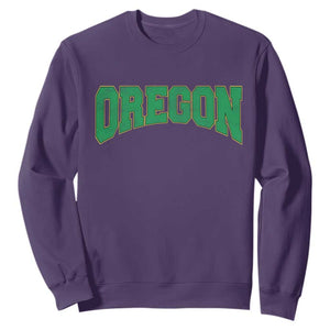 Oregon Sports Throwback Design Jersey Style Sweatshirt