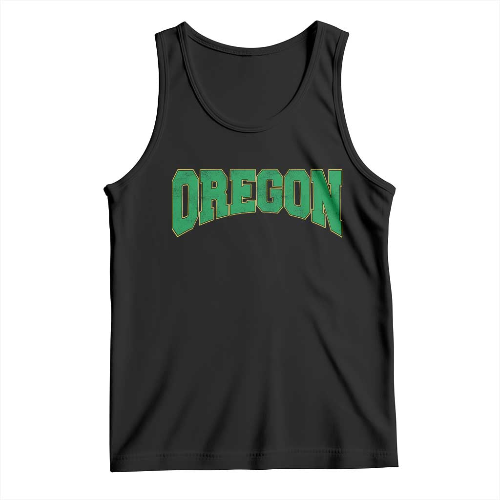Oregon Sports Throwback Design Jersey Style Tank Top