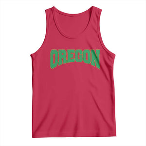 Oregon Sports Throwback Design Jersey Style Tank Top
