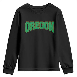 Oregon Sports Throwback Design Jersey Style Youth Sweatshirt