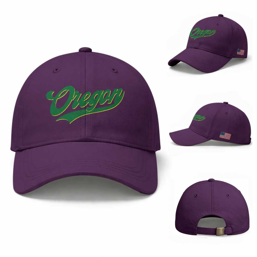 Oregon Vintage Varsity Script Classic Sports Jersey Style Baseball Cap