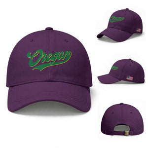 Oregon Vintage Varsity Script Classic Sports Jersey Style Baseball Cap
