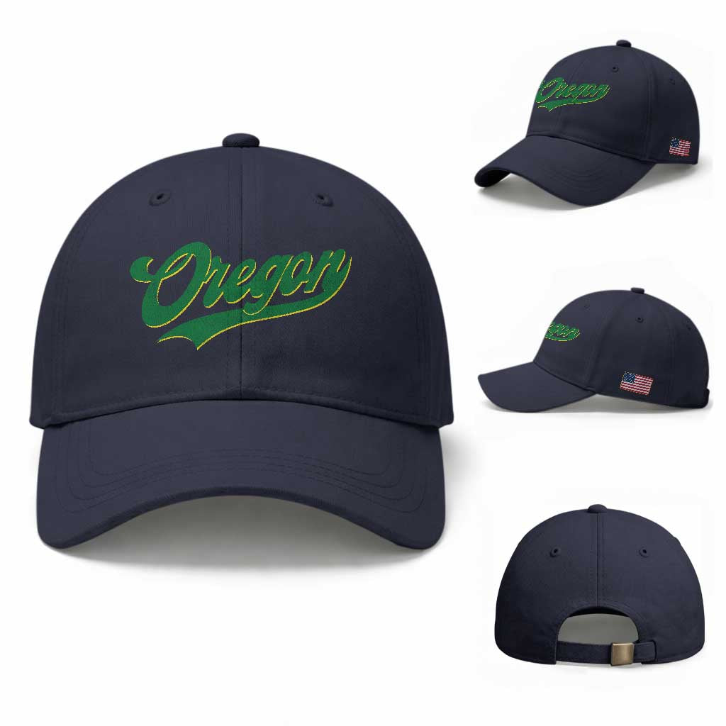 Oregon Vintage Varsity Script Classic Sports Jersey Style Baseball Cap