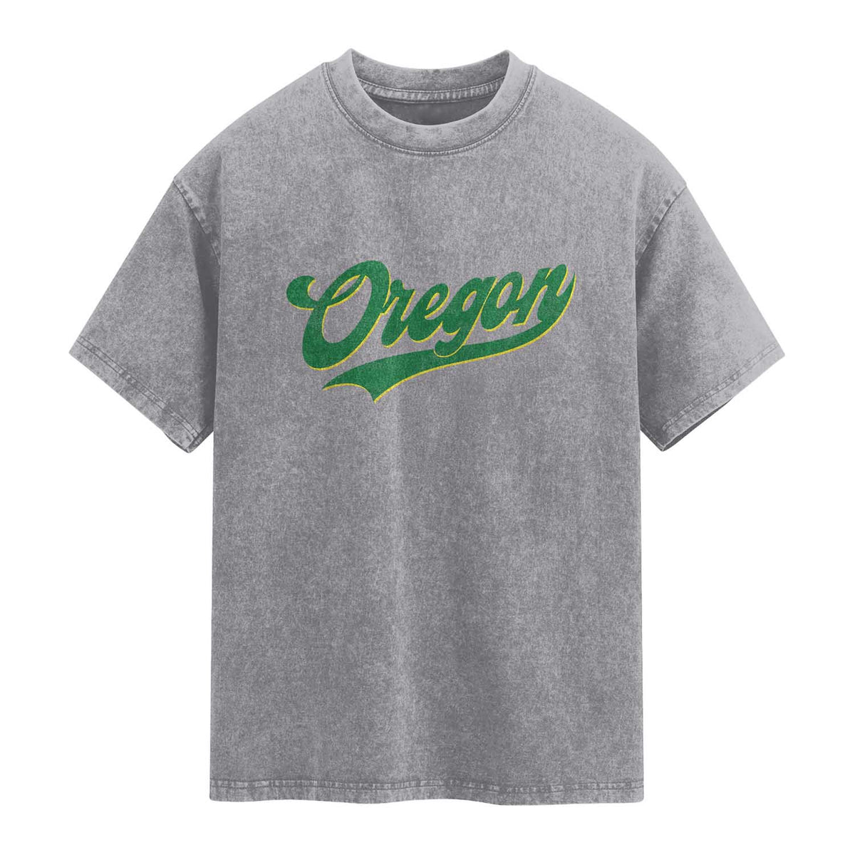 Oregon Vintage Varsity Script Classic Sports Jersey Style Washed Cotton T-Shirt