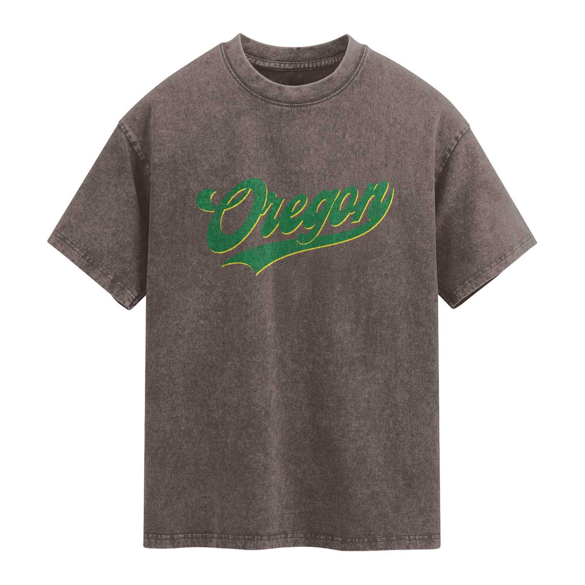 Oregon Vintage Varsity Script Classic Sports Jersey Style Washed Cotton T-Shirt