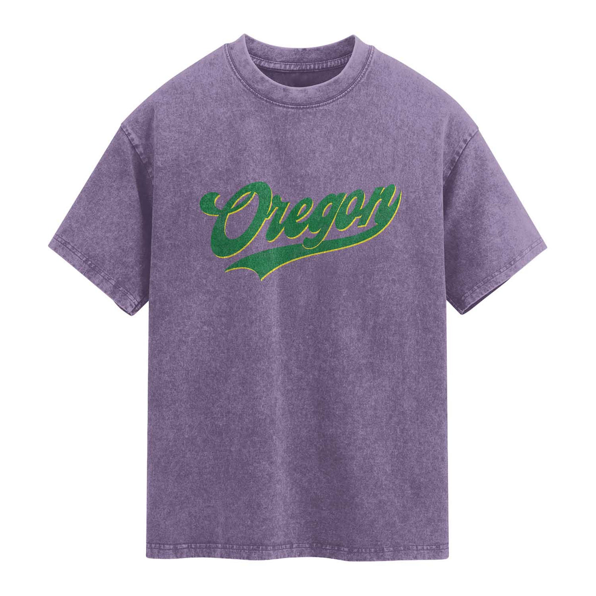 Oregon Vintage Varsity Script Classic Sports Jersey Style Washed Cotton T-Shirt