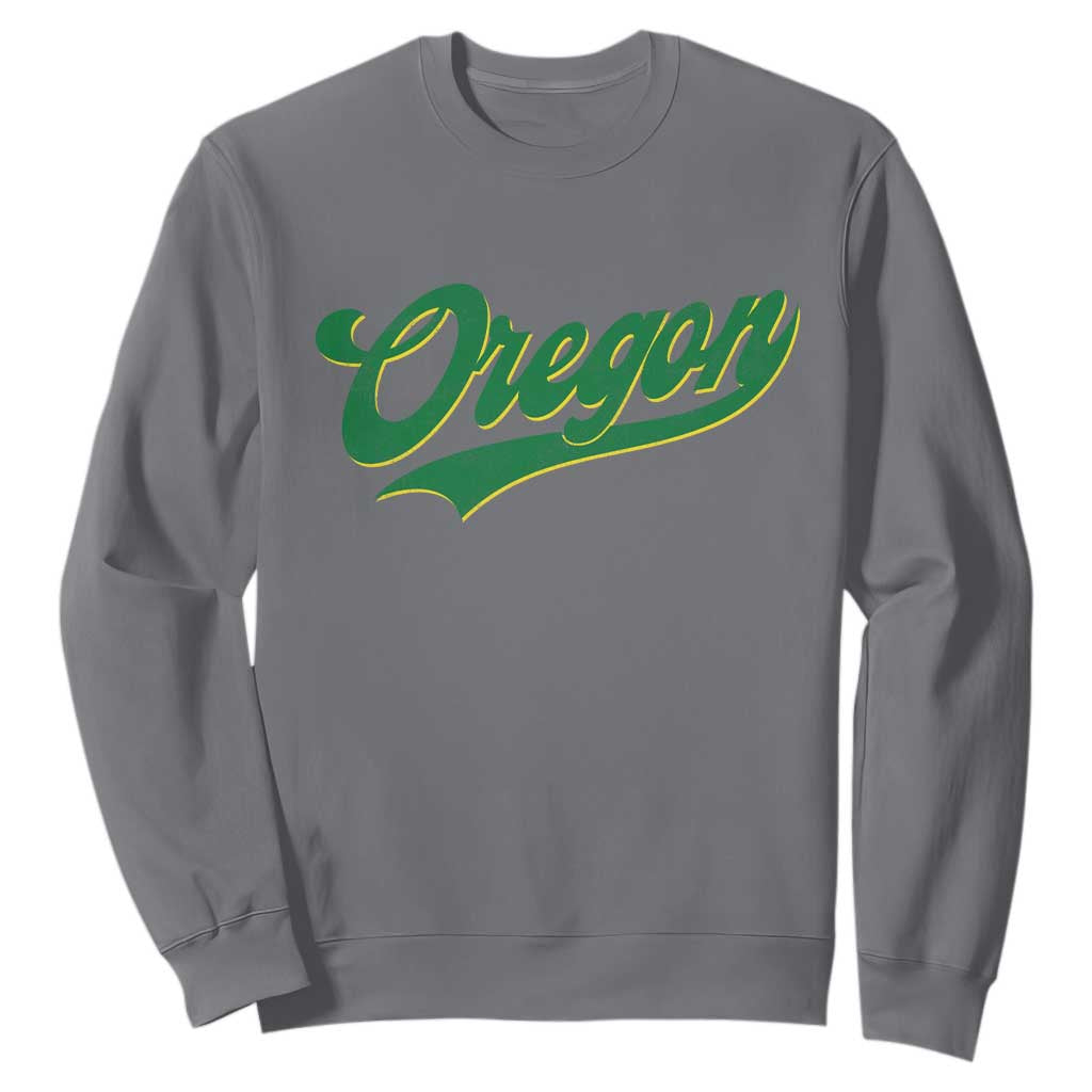 Oregon Vintage Varsity Script Classic Sports Jersey Style Sweatshirt