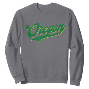 Oregon Vintage Varsity Script Classic Sports Jersey Style Sweatshirt
