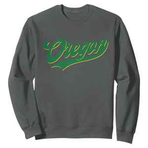 Oregon Vintage Varsity Script Classic Sports Jersey Style Sweatshirt