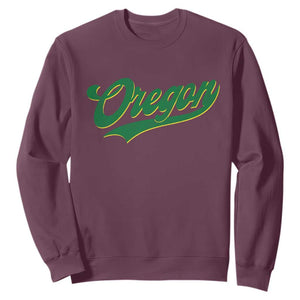Oregon Vintage Varsity Script Classic Sports Jersey Style Sweatshirt