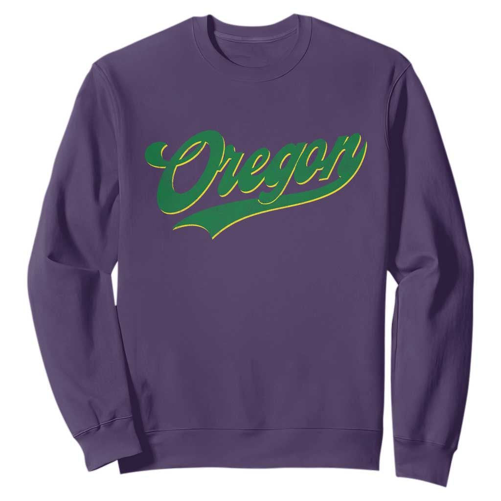 Oregon Vintage Varsity Script Classic Sports Jersey Style Sweatshirt