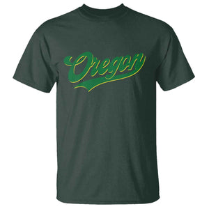 Oregon Vintage Varsity Script Classic Sports Jersey Style T Shirt
