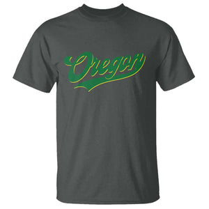 Oregon Vintage Varsity Script Classic Sports Jersey Style T Shirt