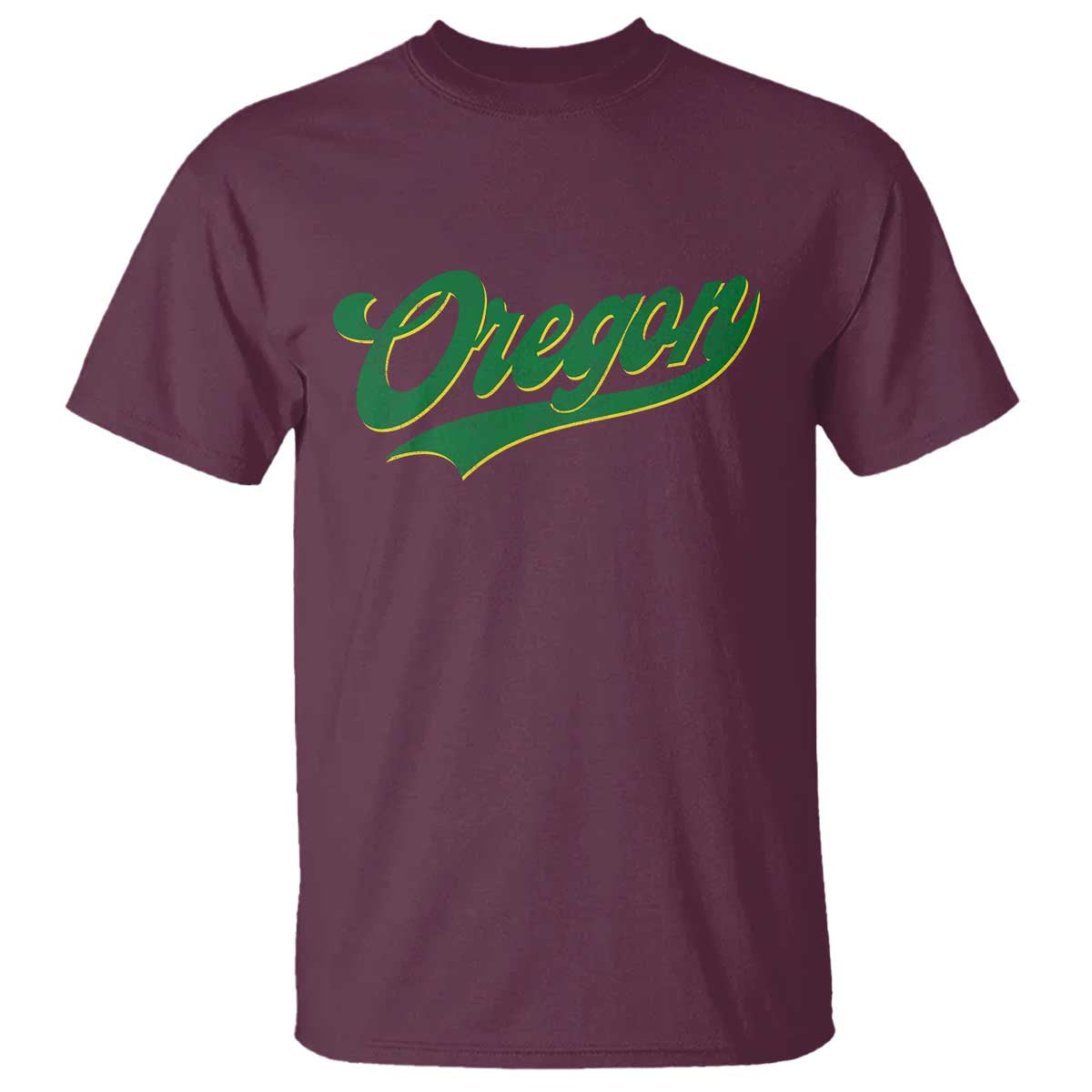 Oregon Vintage Varsity Script Classic Sports Jersey Style T Shirt
