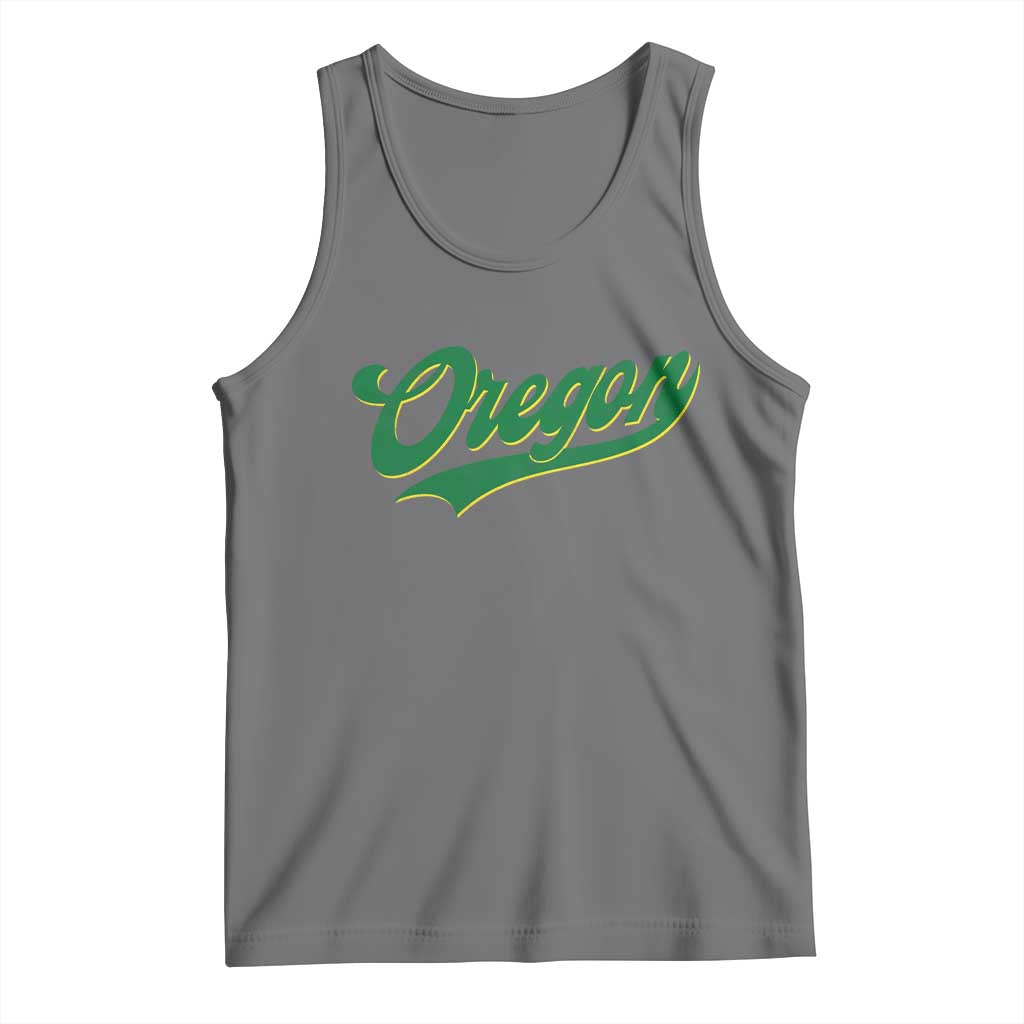 Oregon Vintage Varsity Script Classic Sports Jersey Style Tank Top