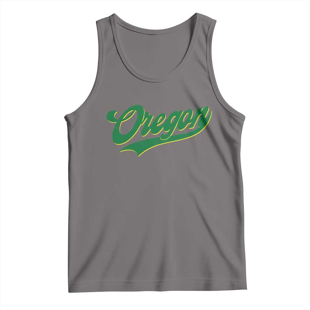 Oregon Vintage Varsity Script Classic Sports Jersey Style Tank Top