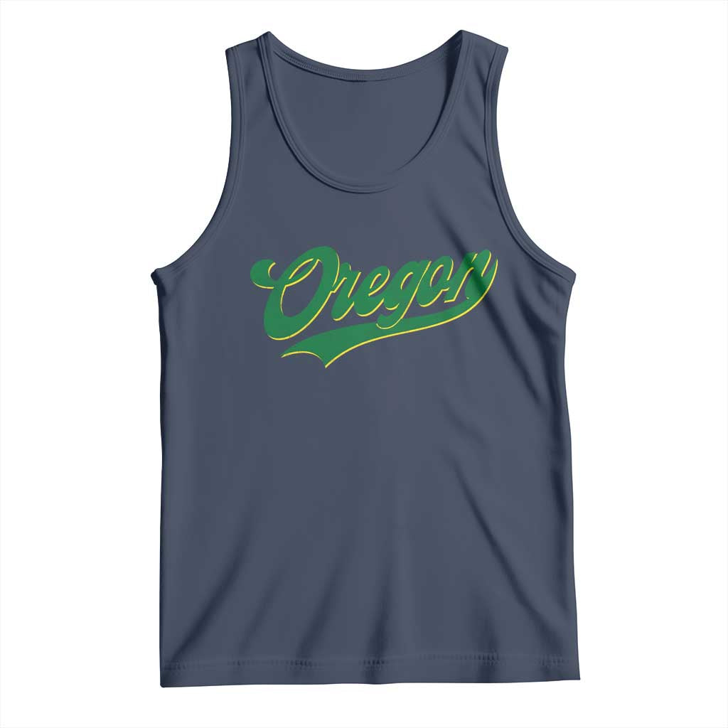 Oregon Vintage Varsity Script Classic Sports Jersey Style Tank Top