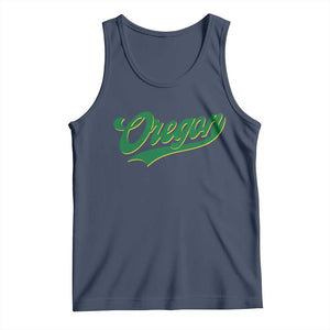 Oregon Vintage Varsity Script Classic Sports Jersey Style Tank Top
