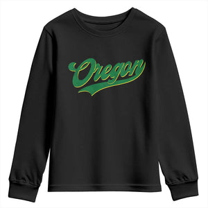 Oregon Vintage Varsity Script Classic Sports Jersey Style Youth Sweatshirt