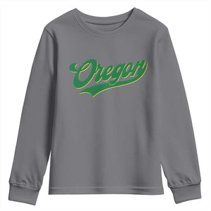Oregon Vintage Varsity Script Classic Sports Jersey Style Youth Sweatshirt