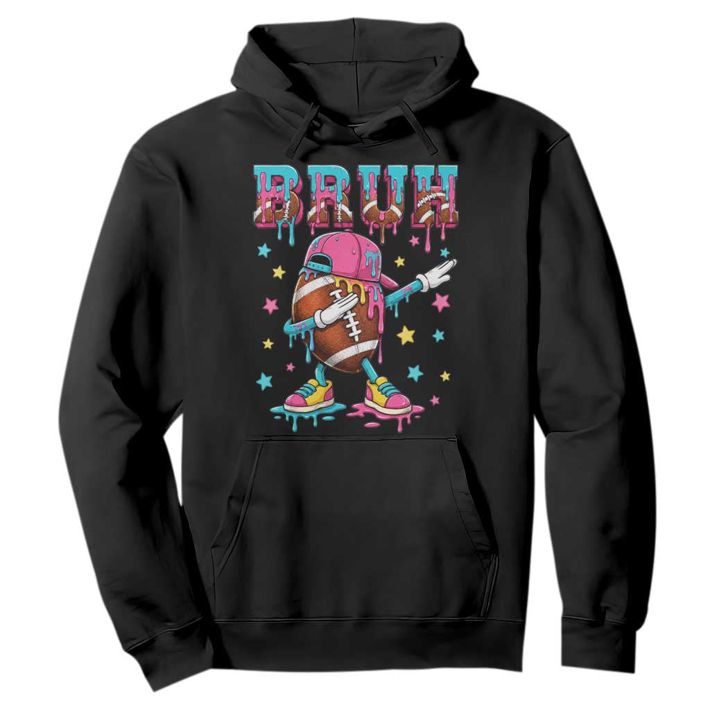 Funny Bruh Football Ice Cream Drip Hoodie Game Day Dripping