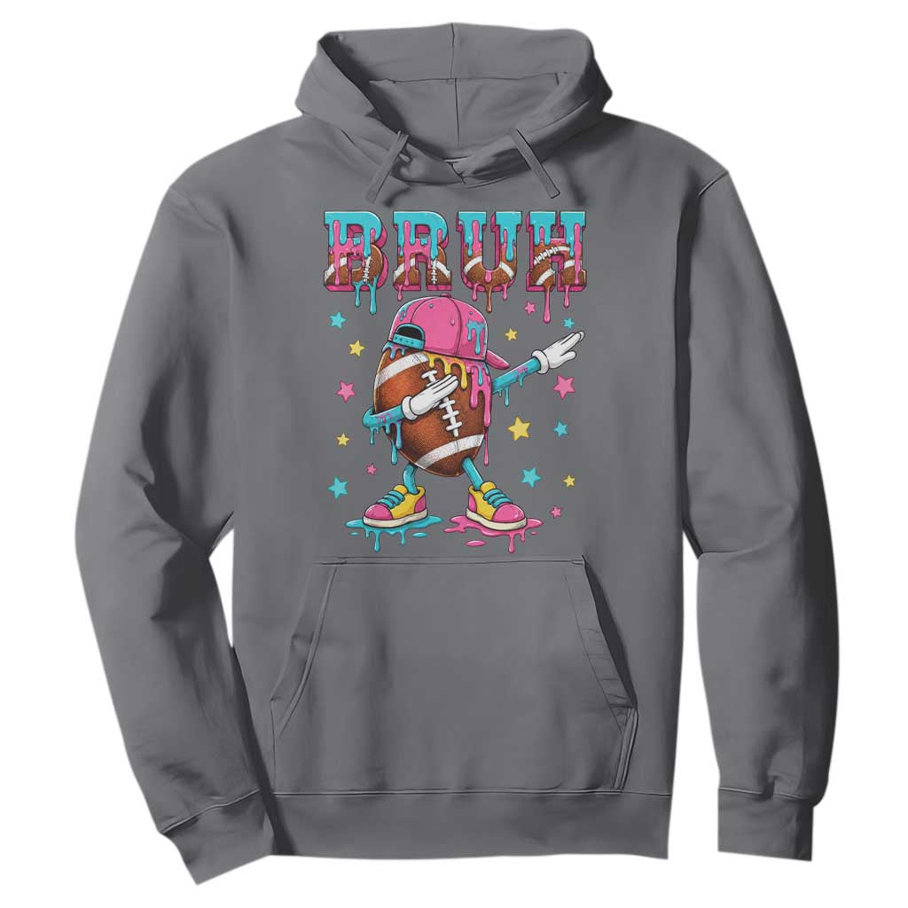 Funny Bruh Football Ice Cream Drip Hoodie Game Day Dripping