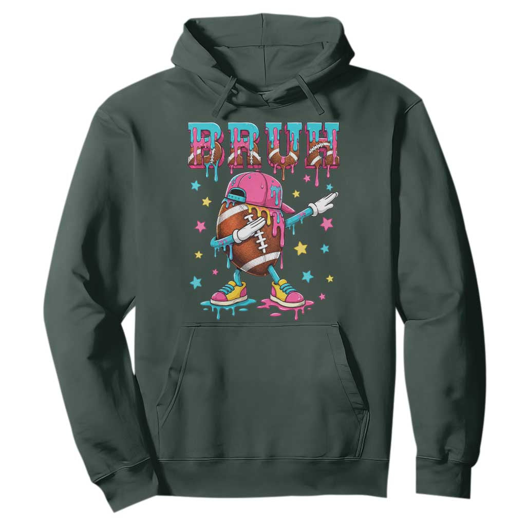 Funny Bruh Football Ice Cream Drip Hoodie Game Day Dripping