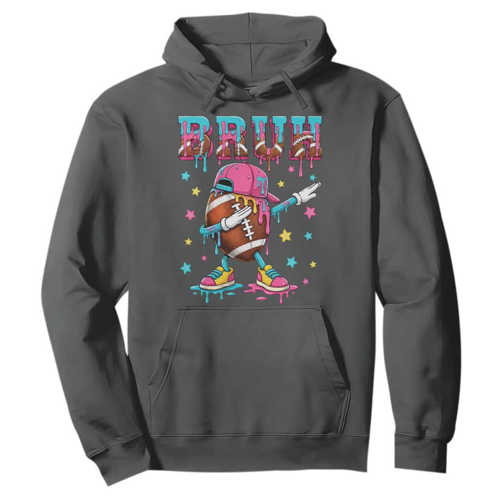 Funny Bruh Football Ice Cream Drip Hoodie Game Day Dripping
